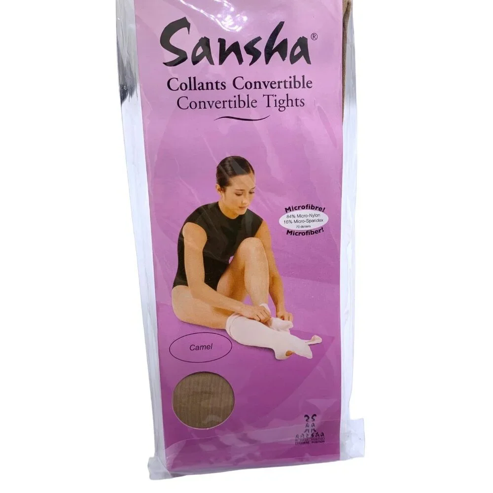 Sansha Girls Convertible Dance Skate Camel Brown Tights Lot of 3 Age 1-6